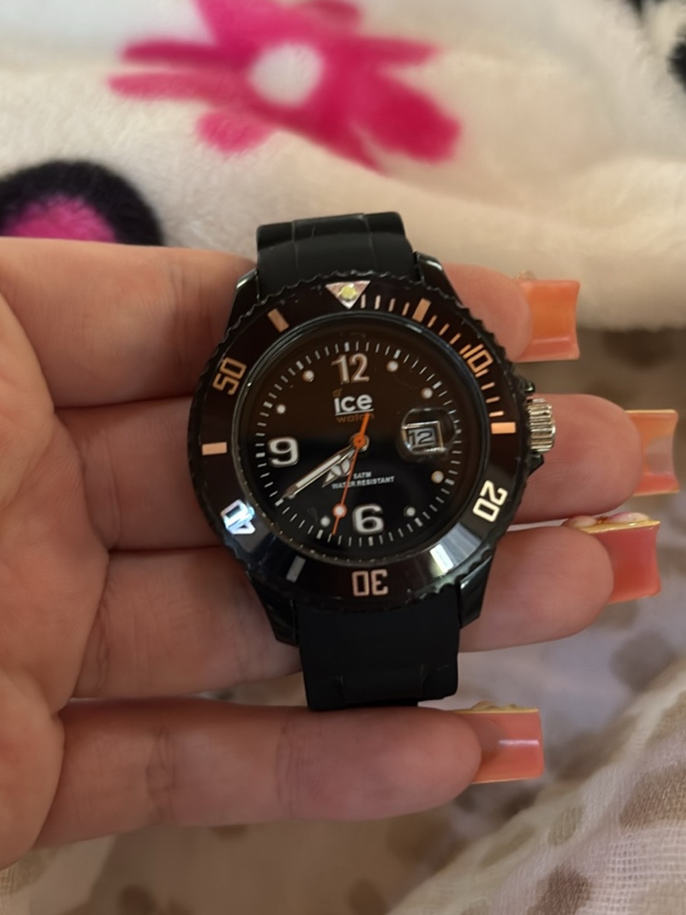 Black Silicone Sport Watch